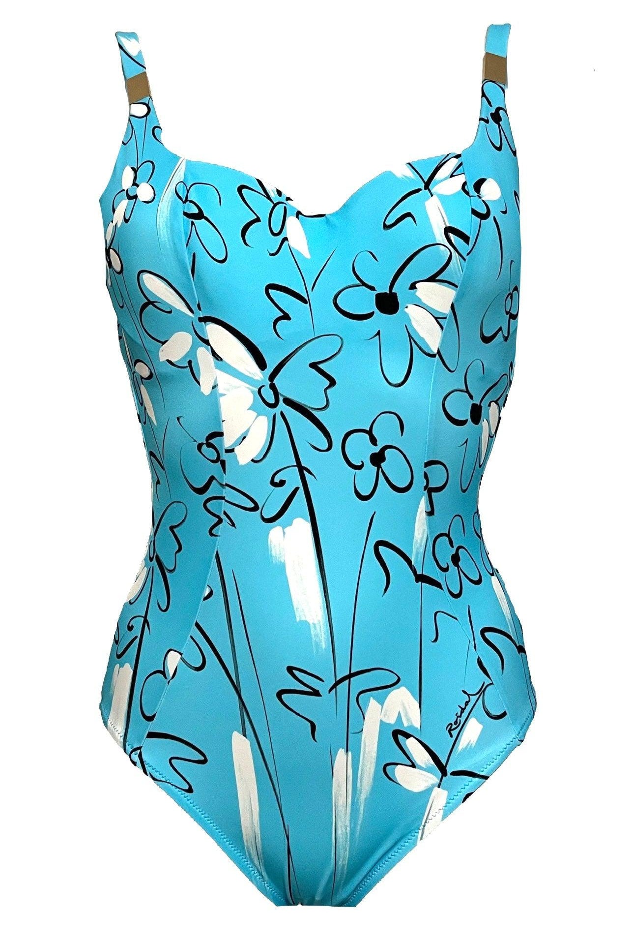 Roidal Marabu Blue Underwired Swimsuit-brownslingerie