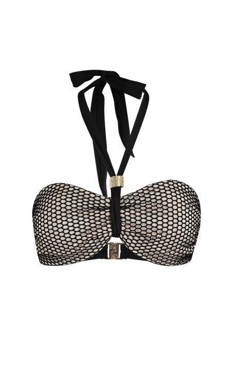 Sapph Biarritz Padded Halter Bikini Top-brownslingerie