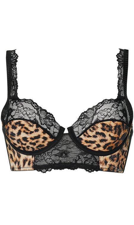 Sapph Nolana Half Cup Wired Bra Leopard-brownslingerie